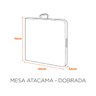 Mesa Dobrável 180Cm 4 Lugares Portatil Polietileno Atacama  - 3