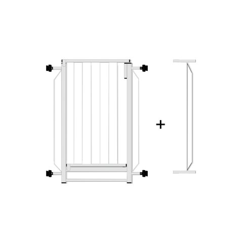 Grade de Proteção Pet/kids com Extensor 80 Cm Branco
