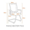 Ver imagem 3 de Kit 2 Cadeiras Escritório Interlocutor Fixa Tela Mesh Manchester Preto