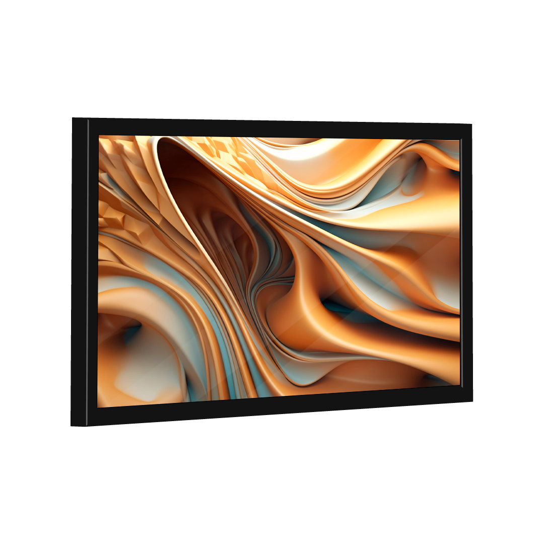 Quadro Decorativo Abstrato 3d Curvas