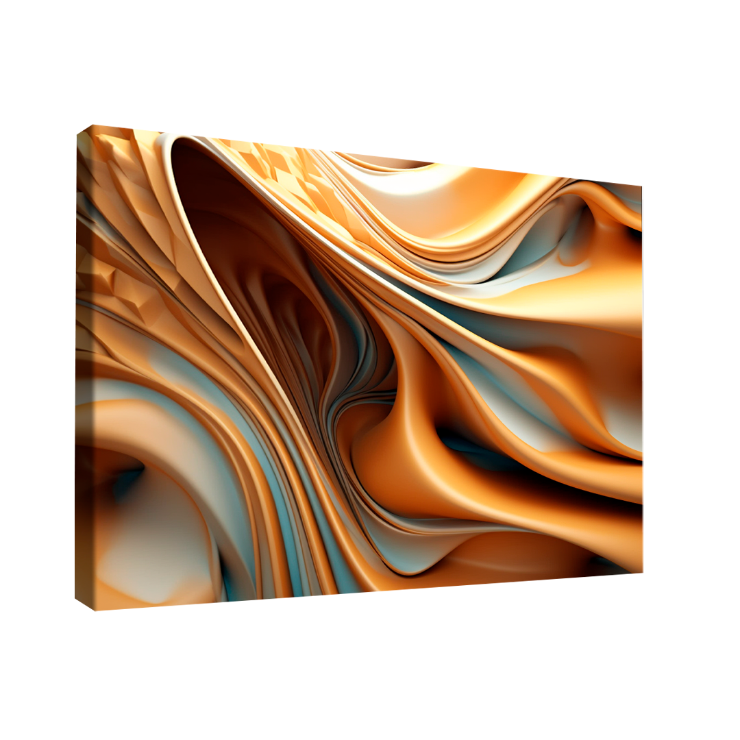 Quadro Decorativo Abstrato 3d Curvas - 5