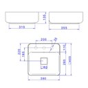 Ver imagem 5 de Cuba de Apoio Deca 40x40 L.11040.m.22 Quadrada com Mesa Marrom Fosco