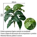 Ver imagem 2 de 1 Planta Artificial Filodendro Premium 55cm Toque Real Verde Permanente para Decoração