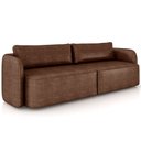 Ver imagem 1 de Sofá 3 Lugares Sala Living Orgânico 240cm Oregon K01 Couríssimo Marrom - Lyam Decor
