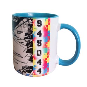 Caneca Lembrança Azul Meu Certificado Arena +chaveiro Mdf Extra