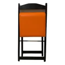 Ver imagem 3 de Conjunto de Mesa Bar 120x70 com 6 Cadeiras Dobrável Estofado Laranja