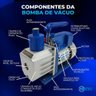 Bomba de Vácuo 7 Cfm - Estagio Simples Bivolt Hiatsu Vph170 Único - 9