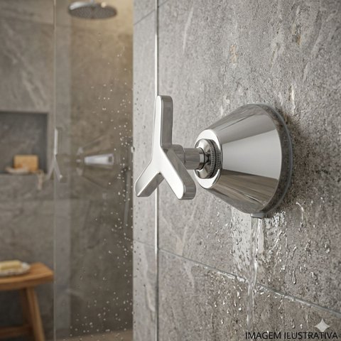 Acabamento C15 1/2", 3/4" e 1" Sp Meber Metais Cinza/Cromado