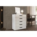 Ver imagem 1 de Cômoda Casal Lisboa C/ 5 Gavetas Branco/creme - Politorno