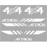 Faixa Nissan Frontier Attack 4x4 2023 Adesivo Lateral e Capô Teu Adesivo - 2