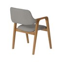 Ver imagem 5 de Kit 4 Cadeiras de Jantar Ruth Estrutura em Madeira Maciça Estilo Retrô Linho Cinza