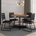 Ver imagem 2 de Conjunto Sala de Jantar 4 Cadeiras Malta Carraro Preto