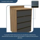 Ver imagem 4 de Gabinete 4 Gavetas Confort Marrom/Cinamomo/Grafite