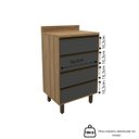 Ver imagem 3 de Gabinete 4 Gavetas Confort Marrom/Cinamomo/Grafite