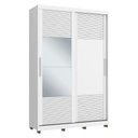 Ver imagem 3 de Guarda-roupa Solteiro com Espelho 2 Portas Correr 3 Gavetas 150cm Multimóveis Cr35399 Branco