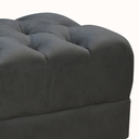 Ver imagem 2 de Puff Retro Decorativo Suede Cinza Escuro Sala Quarto