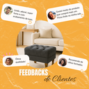 Ver imagem 6 de Puff Retro Decorativo Suede Cinza Escuro Sala Quarto