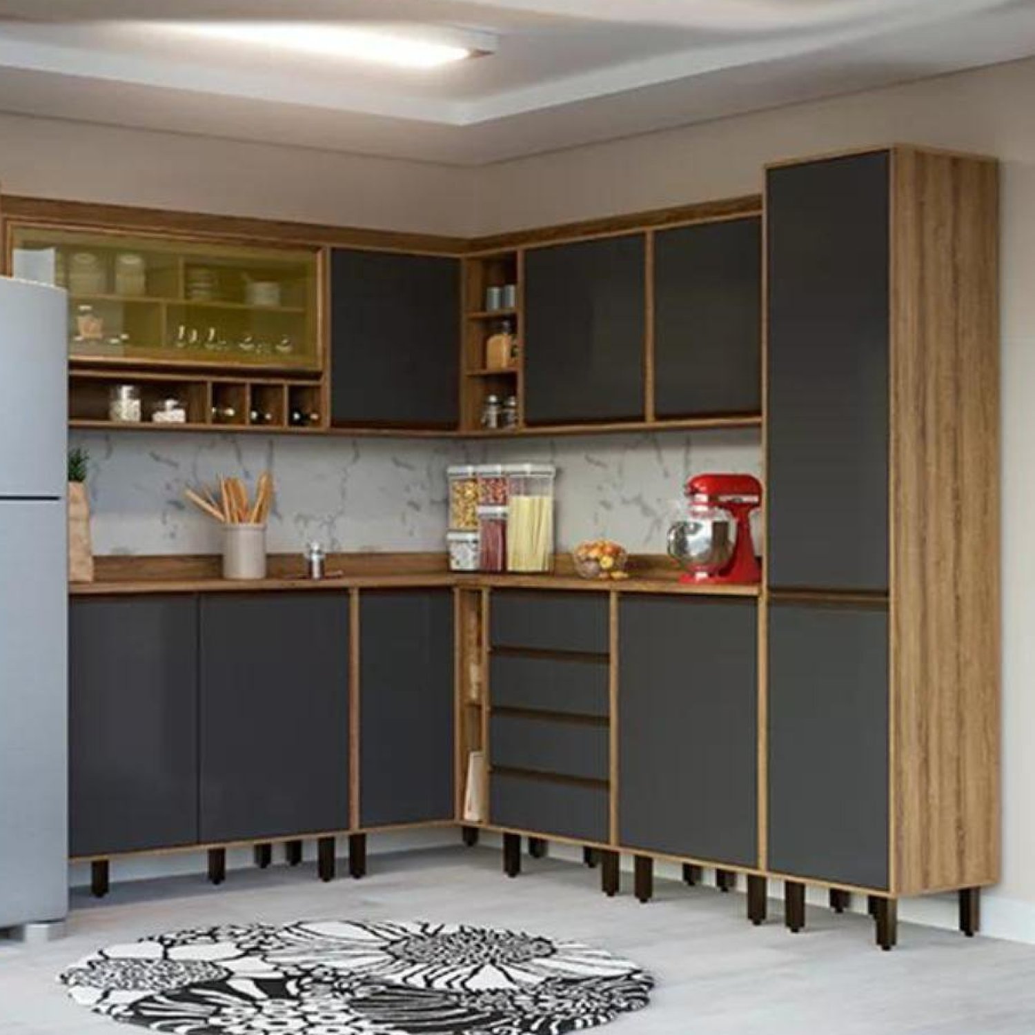 Armário para Cozinha 1 Porta Confort Batrol Móveis - 3