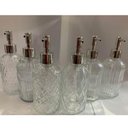 Ver imagem 5 de Porta Sabonete Líquido de Vidro Lyor 380ml para Bancada de Banheiro Suporte de Sabão Sortido