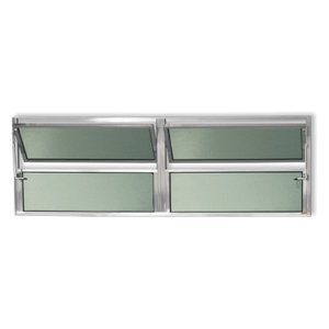 Janela Basculante de Alumínio 40x120cm 2 Seções com Vidro Boreal Plus Brimak