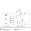Ver imagem 4 de Armário para Cozinha 2 Portas 4 Gavetas Confort Batrol Móveis