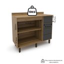 Ver imagem 3 de Armário para Cozinha 2 Portas 4 Gavetas Confort Batrol Móveis