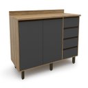 Ver imagem 1 de Armário para Cozinha 2 Portas 4 Gavetas Confort Batrol Móveis