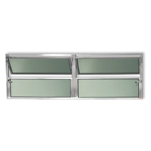 Janela Basculante de Alumínio 40x200cm 2 Seções com Vidro Boreal Plus Brimak