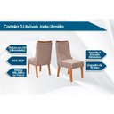 Ver imagem 6 de Sala de Jantar Completa Rubi C/ Tampo Madeirado C/ Vidro 170x90cm e 6 Cadeiras Jade Freijo/off White