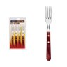 Conjunto Garfos Jumbo Churrasco Tramontina Aço Inox Cabo Vermelho Polywood 4 Peças Tramontina - 3