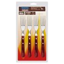 Ver imagem 6 de Conjunto Garfos Jumbo Churrasco Tramontina Aço Inox Cabo Vermelho Polywood 4 Peças Tramontina