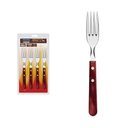 Ver imagem 1 de Conjunto Garfos Jumbo Churrasco Tramontina Aço Inox Cabo Vermelho Polywood 4 Peças Tramontina