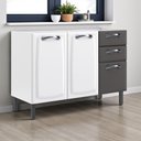 Ver imagem 2 de Balcão Cozinha em Aço 3 Portas e 2 Gavetas 120cm Sem Tampo New Premium Itatiaia