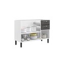 Ver imagem 5 de Balcão Cozinha em Aço 3 Portas e 2 Gavetas 120cm sem Tampo New Premium Itatiaia