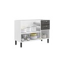 Ver imagem 5 de Balcão Cozinha em Aço 3 Portas e 2 Gavetas 120cm Sem Tampo New Premium Itatiaia