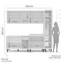 Ver imagem 3 de Cozinha Pérola 5 Peças com Cristaleira Yescasa Branco