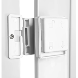 Porta Pvc Sanfonada de Correr Branco C/ Trinco Moderno - 210cm - 60cm - 2
