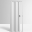 Ver imagem 3 de Porta Pvc Sanfonada de Correr Branco C/ Trinco Moderno - 210cm - 60cm