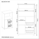 Ver mais imagens de Balcão Fruteira para Forno e Micro-Ondas 01 Porta Notável Móveis