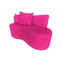 Ver imagem 2 de Namoradeira Sofá 2 Lugares Yara Orgânica Veludo Rosa Pink