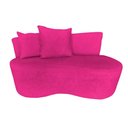 Ver imagem 3 de Namoradeira Sofá 2 Lugares Yara Orgânica Veludo Rosa Pink