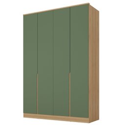 Guarda Roupa Solteiro 4 Portas 2 Gavetas Olivia Espresso Móveis - 3