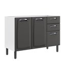 Ver imagem 3 de Balcão Cozinha em Aço 3 Portas e 2 Gavetas 120cm sem Tampo New Premium Itatiaia