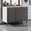 Ver imagem 2 de Balcão Cozinha em Aço 3 Portas e 2 Gavetas 120cm Sem Tampo New Premium Itatiaia