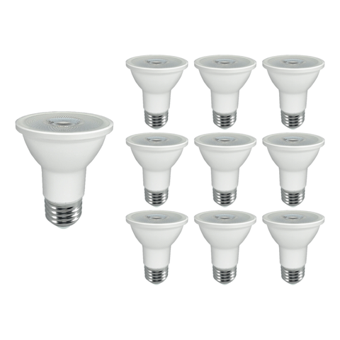 10 Lâmpadas Led Astraled Par 20 38° 7w E27 Bivolt 2700k Luz Amarela