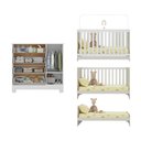 Ver imagem 5 de Berço Americano 3 em 1 com Cômoda 1 Porta 4 Gavetas Fofura Multimóveis Mp4724 Branco/off White