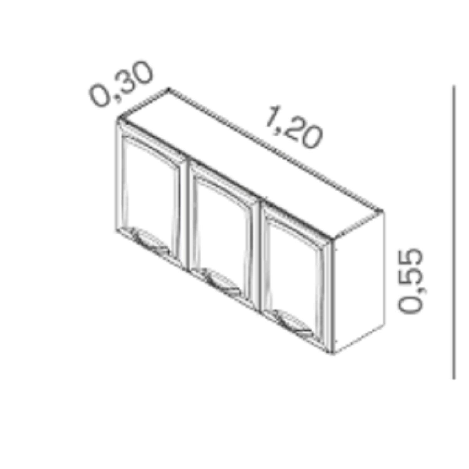 Armário em Aço 120cm 3 Portas New Premium  - 5