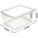 Ver imagem 4 de 12 Caixas Organizadoras com Tampa 15l Plástica Retangular My Closet Ordene Multiuso