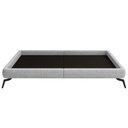 Ver imagem 3 de Cama Casal Base Box Pés de Ferro 156cm Emma Linho Cinza Claro - Nexta Casa