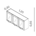 Ver imagem 4 de Armário de Cozinha em Aço 3 Portas 120cm com Vidro New Premium Itatiaia 